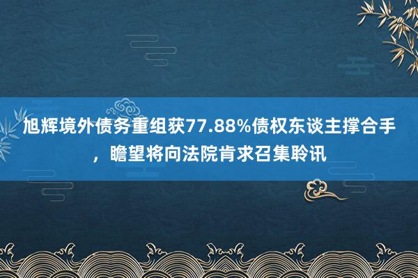 旭辉境外债务重组获77.88%债权东谈主撑合手，瞻望将向法院肯求召集聆讯