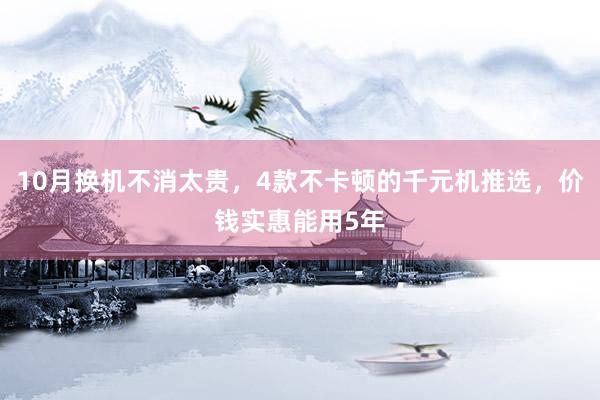 10月换机不消太贵，4款不卡顿的千元机推选，价钱实惠能用5年