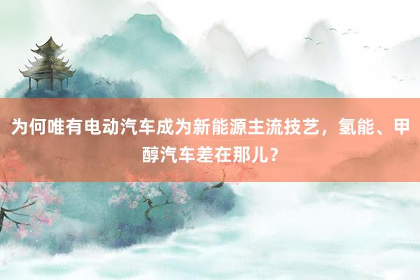 为何唯有电动汽车成为新能源主流技艺，氢能、甲醇汽车差在那儿？