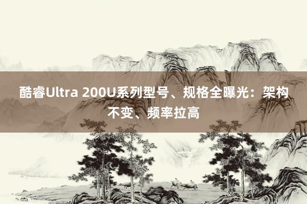 酷睿Ultra 200U系列型号、规格全曝光：架构不变、频率拉高