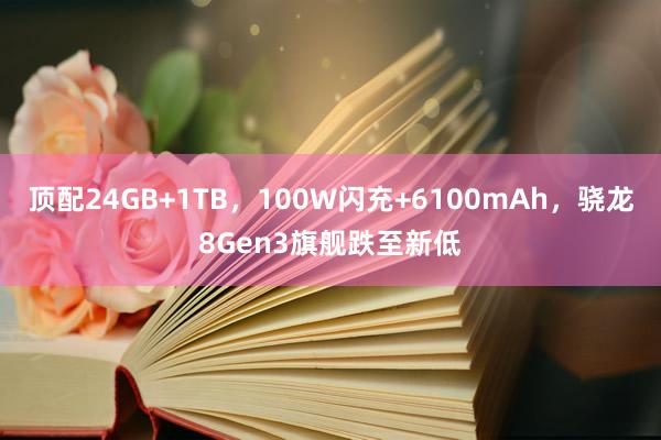 顶配24GB+1TB，100W闪充+6100mAh，骁龙8Gen3旗舰跌至新低