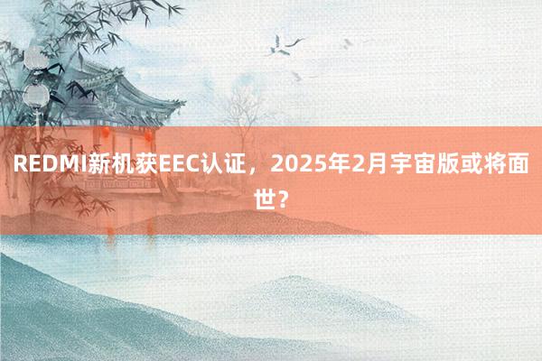 REDMI新机获EEC认证，2025年2月宇宙版或将面世？