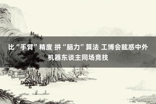 比“手臂”精度 拼“脑力”算法 工博会眩惑中外机器东谈主同场竞技