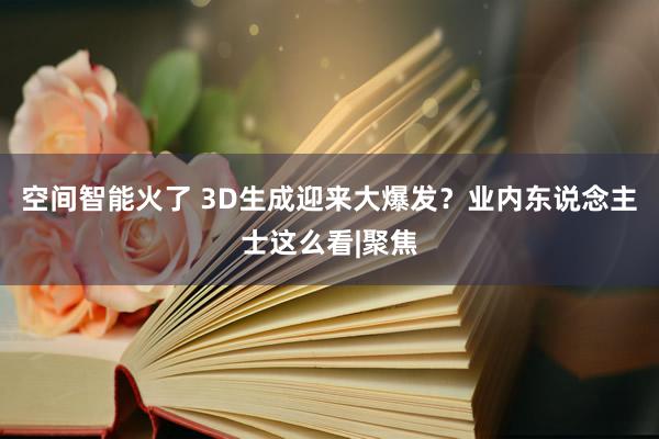 空间智能火了 3D生成迎来大爆发？业内东说念主士这么看|聚焦