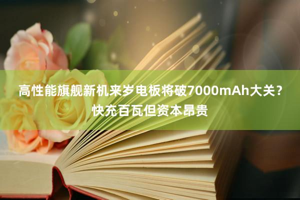 高性能旗舰新机来岁电板将破7000mAh大关？快充百瓦但资本昂贵