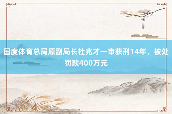 国度体育总局原副局长杜兆才一审获刑14年，被处罚款400万元