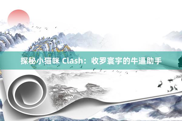 探秘小猫咪 Clash：收罗寰宇的牛逼助手