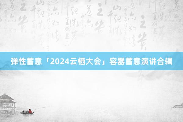 弹性蓄意「2024云栖大会」容器蓄意演讲合辑