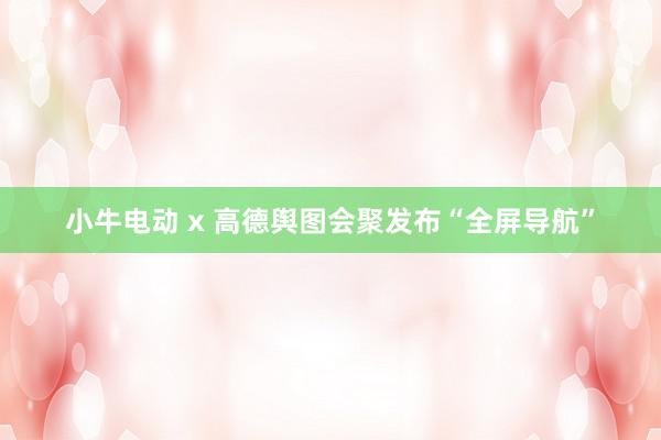 小牛电动 x 高德舆图会聚发布“全屏导航”