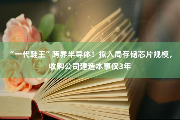 “一代鞋王”跨界半导体！拟入局存储芯片规模，收购公司建造本事仅3年