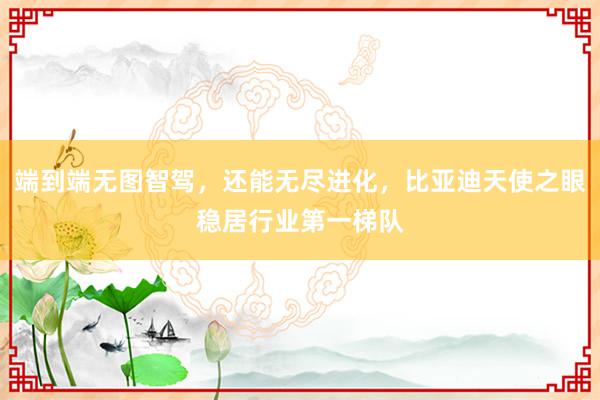 端到端无图智驾，还能无尽进化，比亚迪天使之眼稳居行业第一梯队