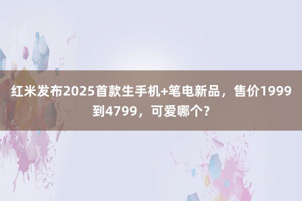 红米发布2025首款生手机+笔电新品，售价1999到4799，可爱哪个？