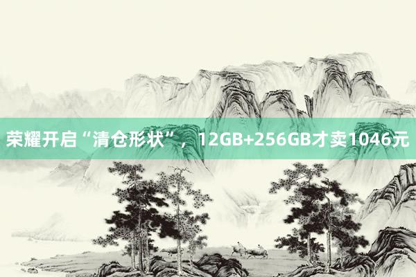 荣耀开启“清仓形状”，12GB+256GB才卖1046元