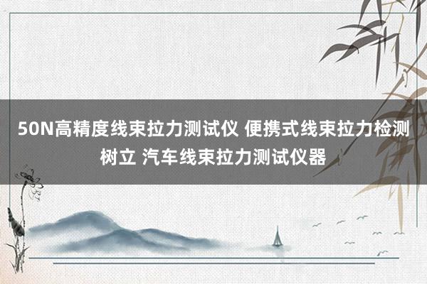 50N高精度线束拉力测试仪 便携式线束拉力检测树立 汽车线束拉力测试仪器