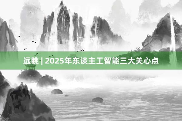 远眺 | 2025年东谈主工智能三大关心点