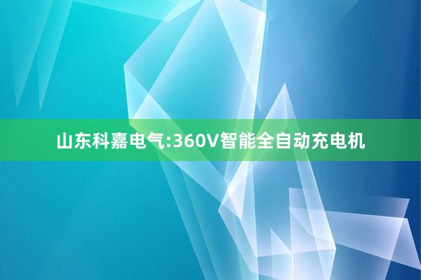 山东科嘉电气:360V智能全自动充电机