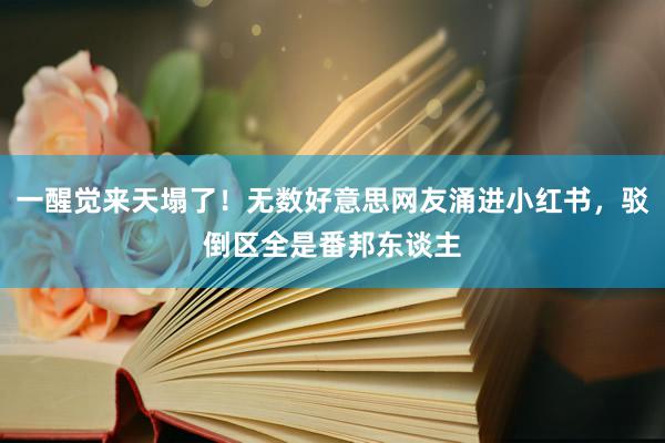 一醒觉来天塌了！无数好意思网友涌进小红书，驳倒区全是番邦东谈主