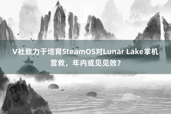 V社致力于培育SteamOS对Lunar Lake掌机营救，年内或见见效？