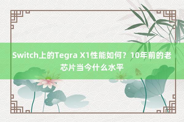 Switch上的Tegra X1性能如何？10年前的老芯片当今什么水平