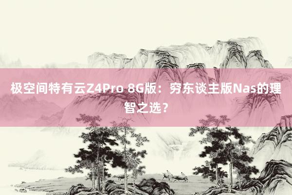 极空间特有云Z4Pro 8G版：穷东谈主版Nas的理智之选？